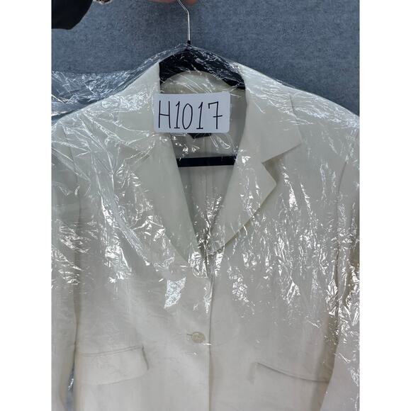 Lafayette 148 NY Women sz 8 Linen Blazer Off White Designer Office Workwear - Picture 15 of 15